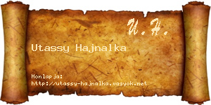 Utassy Hajnalka névjegykártya