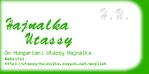 hajnalka utassy business card